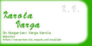 karola varga business card